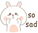 😢-TuaGom Rabbit, Telegram Sticker