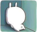 😔-TuaGom Rabbit, Telegram Sticker
