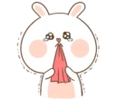😢-TuaGom Rabbit, Telegram Sticker