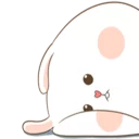 😔-TuaGom Rabbit, Telegram Sticker