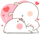 😘-TuaGom Rabbit, Telegram Sticker