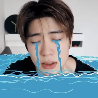 😢-᥀𖦹 ੈhumor twt by @stickernct ୭̥ ！៹𖤐, Telegram Sticker