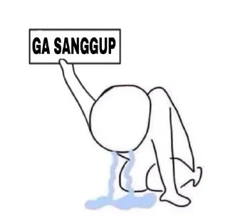 😢-᥀𖦹 ੈhumor twt by @stickernct ୭̥ ！៹𖤐, Telegram Sticker