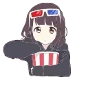 🍿-анитяночки (@russia2d), Telegram Sticker