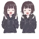 👏-анитяночки (@russia2d), Telegram Sticker