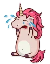 😭-Stella the Unicorn, Telegram Sticker