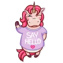 👋-Stella the Unicorn, Telegram Sticker