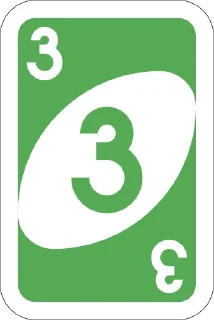 3️⃣-UNO Cards, Telegram Sticker