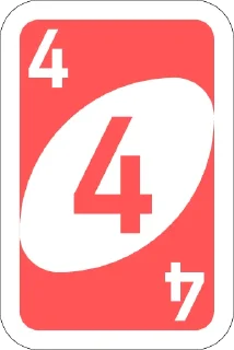4️⃣-UNO Cards, Telegram Sticker