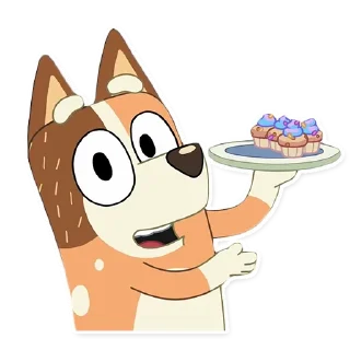 🧁-Unofficial Bluey, Telegram Sticker