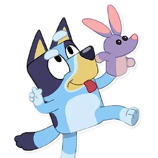 😛-Unofficial Bluey, Telegram Sticker