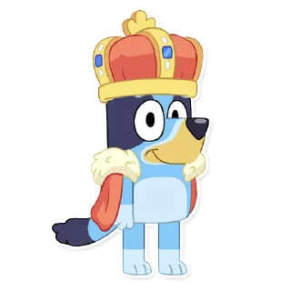 👑-Unofficial Bluey, Telegram Sticker