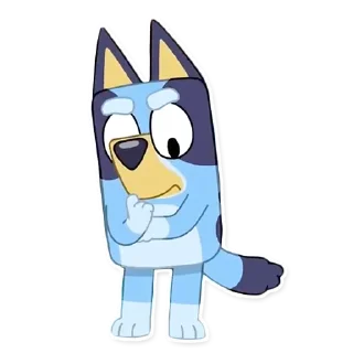 🤔-Unofficial Bluey, Telegram Sticker