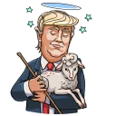 😇-Mr. Trump, Telegram Sticker