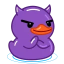 😈-Utya Duck, Telegram Sticker