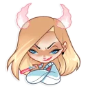 😈-Vaper Girl, Telegram Sticker