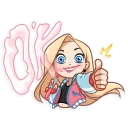 👍-Vaper Girl, Telegram Sticker