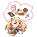 🍰-Vaper Girl, Telegram Sticker