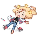 😫-Vaper Girl, Telegram Sticker