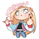 🖕-Vaper Girl, Telegram Sticker