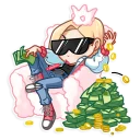 😎-Vaper Girl, Telegram Sticker