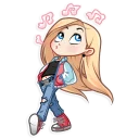 🚶-Vaper Girl, Telegram Sticker