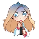 😨-Vaper Girl, Telegram Sticker