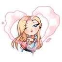 😘-Vaper Girl, Telegram Sticker