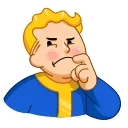 🤔-Vault Boy, Telegram Sticker