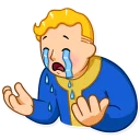 😭-Fallout Vault Boy, Telegram Sticker