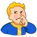 🤔-Fallout Vault Boy, Telegram Sticker