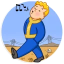 😗-Fallout Vault Boy, Telegram Sticker