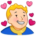💕-Fallout Vault Boy, Telegram Sticker