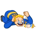 🤣-Fallout Vault Boy, Telegram Sticker