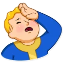 🤦‍♂️-Fallout Vault Boy, Telegram Sticker