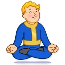 😌-Fallout Vault Boy, Telegram Sticker