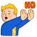🙌-Fallout Vault Boy, Telegram Sticker