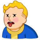 😪-Fallout Vault Boy, Telegram Sticker