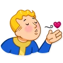 😘-Fallout Vault Boy, Telegram Sticker
