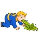 🤮-Fallout Vault Boy, Telegram Sticker