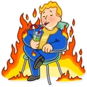 😌-Fallout Vault Boy, Telegram Sticker
