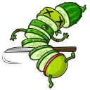 😵-The Vegan Six, Telegram Sticker