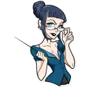 🤓-Bad Girl, Telegram Sticker