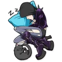 😴-Bad Girl, Telegram Sticker