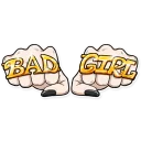 👊-Bad Girl, Telegram Sticker