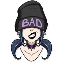 👄-Bad Girl, Telegram Sticker