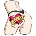 ❤-Bad Girl, Telegram Sticker