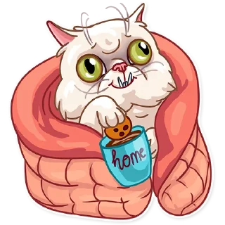 ☕️-Pretty Cat, Telegram Sticker