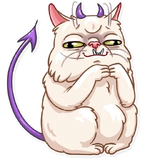 😈-Pretty Cat, Telegram Sticker