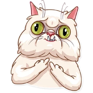 🖕-Pretty Cat, Telegram Sticker